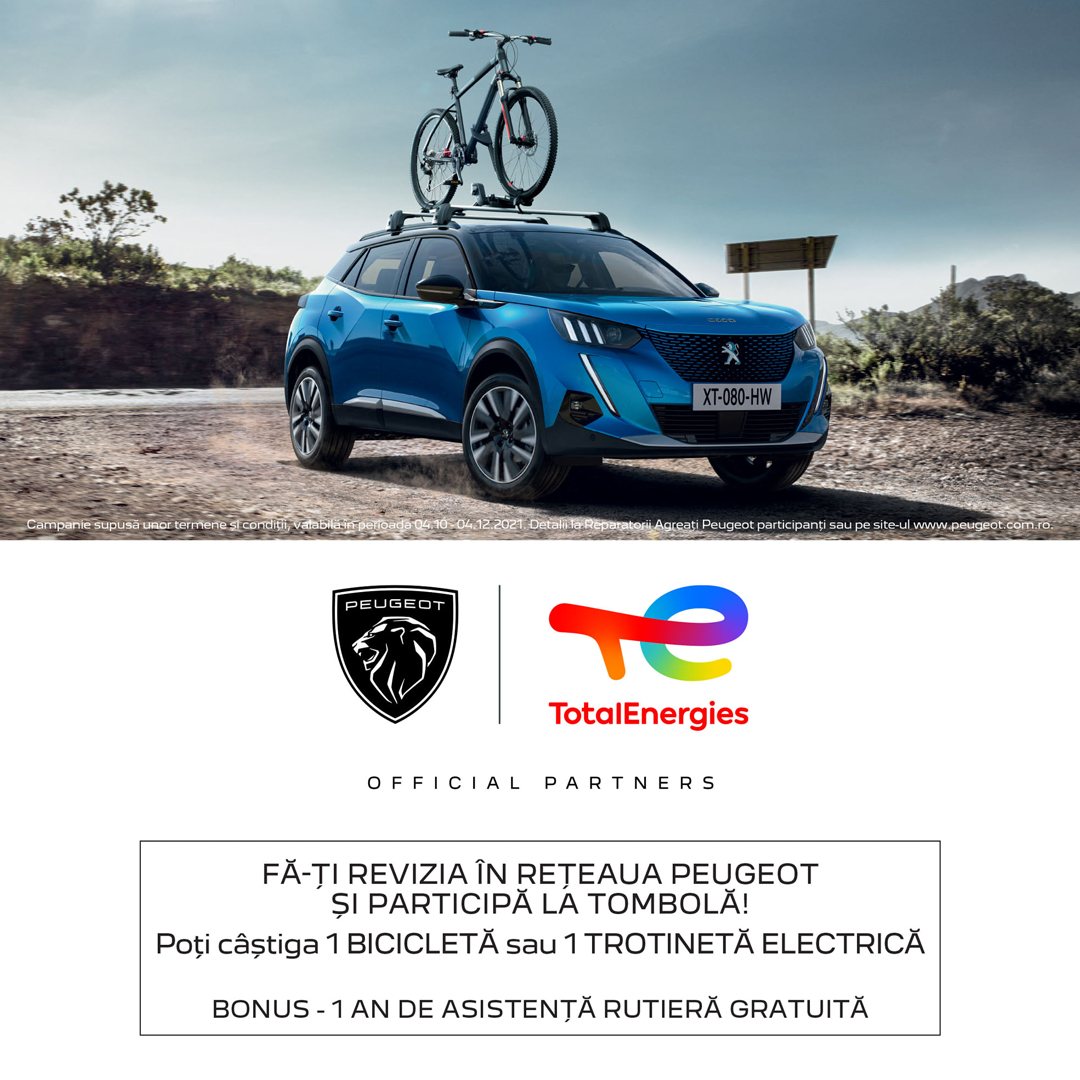 PROMOȚIE SERVICE: FĂ-ȚI REVIZIA ÎN REȚEAUA PEUGEOT ȘI PARTICIPĂ LA TOMBOLĂ